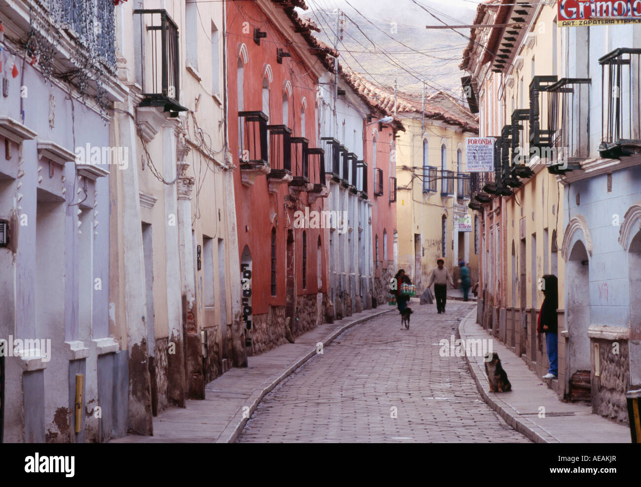 Colonial architecture Potosi BOLIVIA Stock Photo Alamy