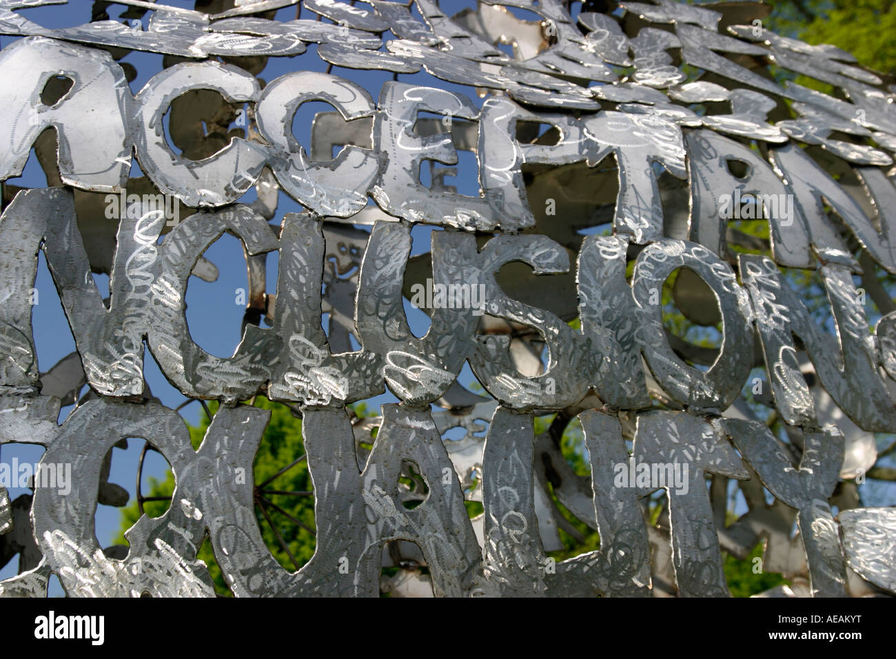 The Hand sculpture based on the Makaton sign language symbol meaning