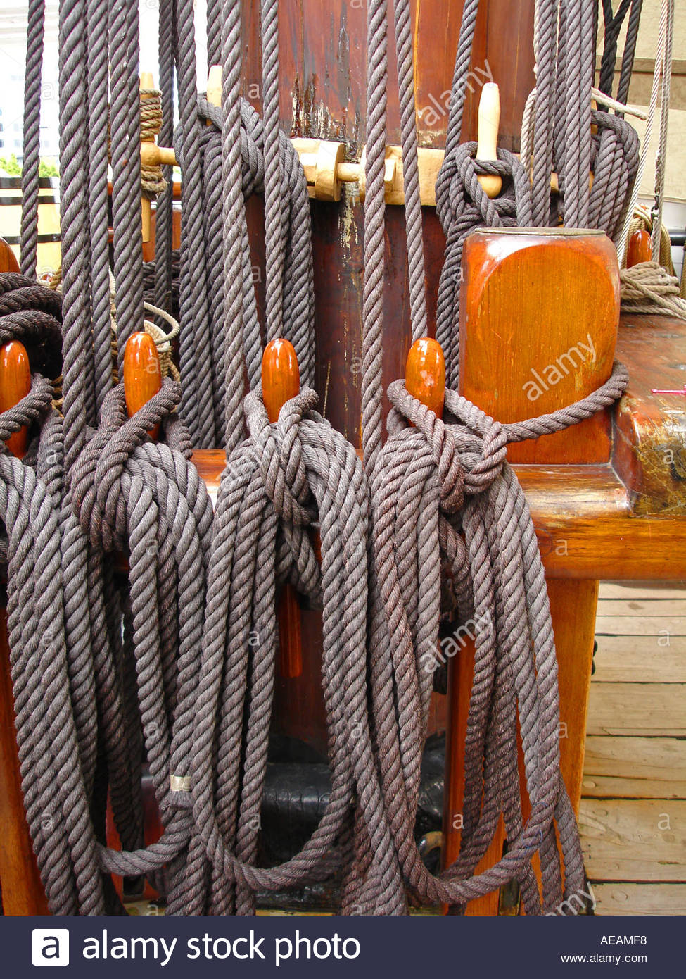 A tall ships rigging Stock Photo Alamy