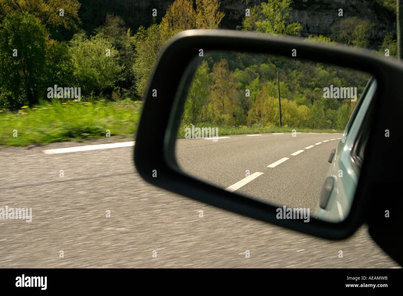 Rear View Mirror Stock Photo