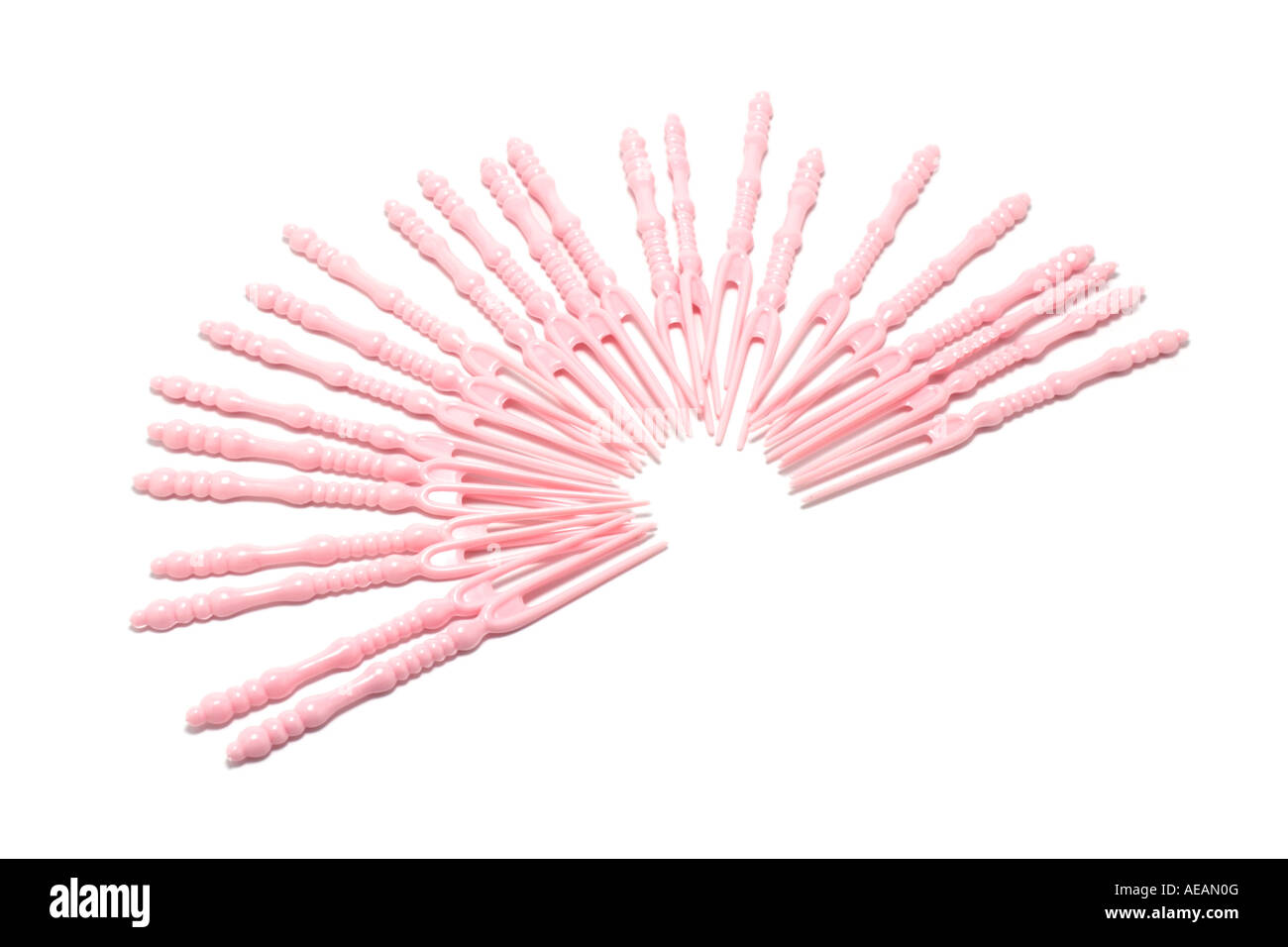 Plastic Fondue Forks Stock Photo Alamy