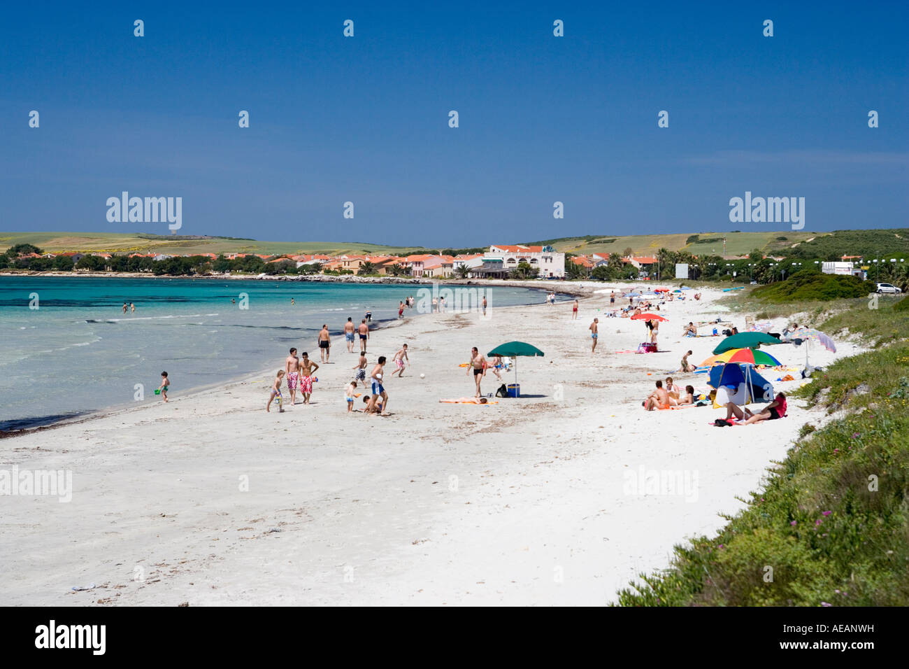 Beach Scene Sinis Peninsula Sardinia Italy Stock Photo - Alamy