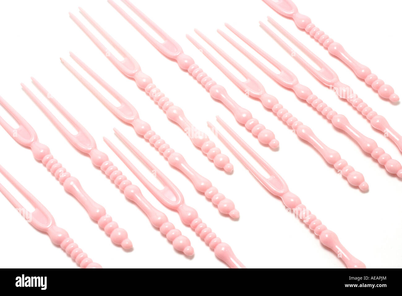 Plastic Fondue Forks Stock Photo Alamy