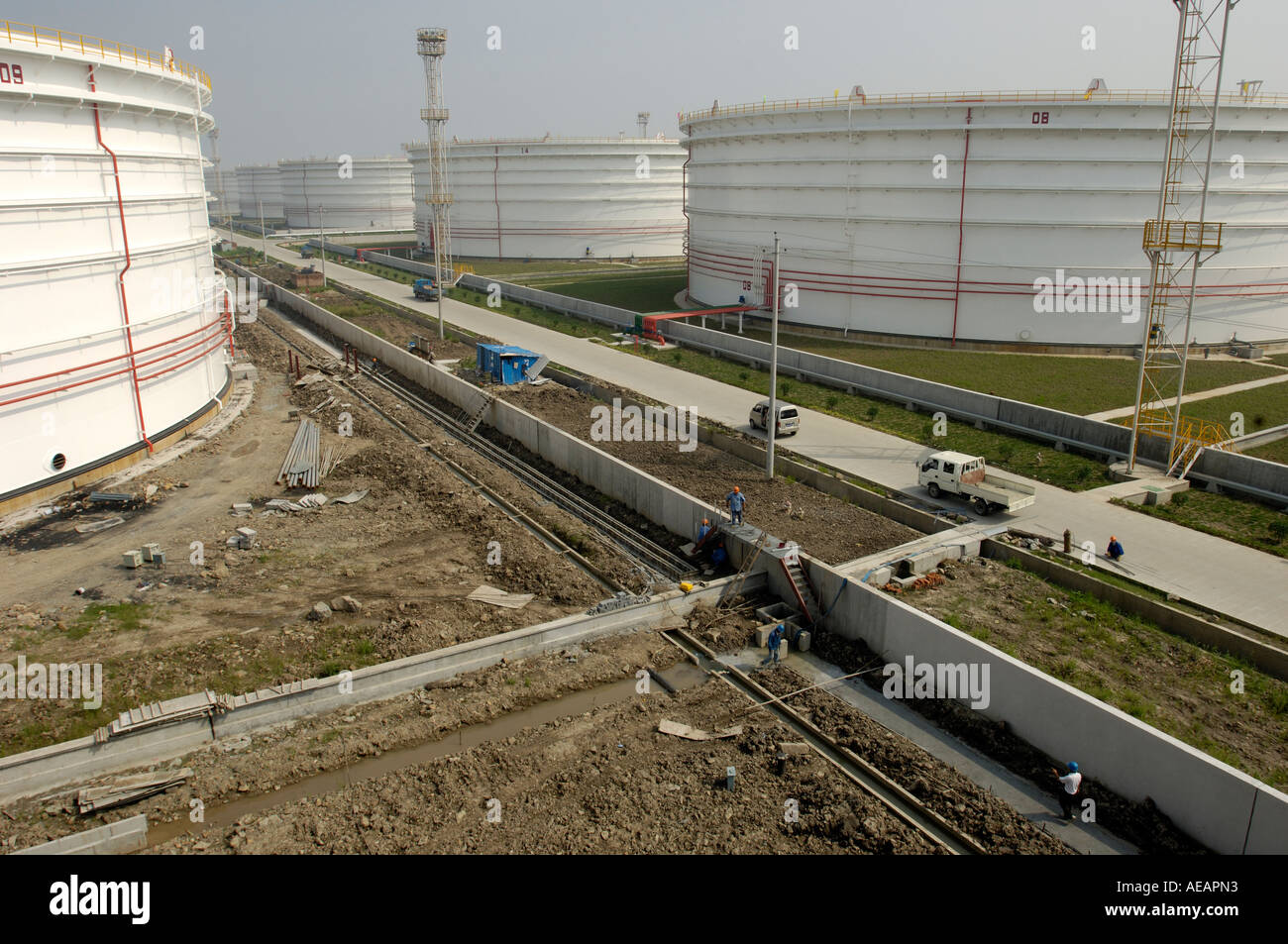 Zhenhai national strategic oil reserve base China June 9 2006 Stock Photo