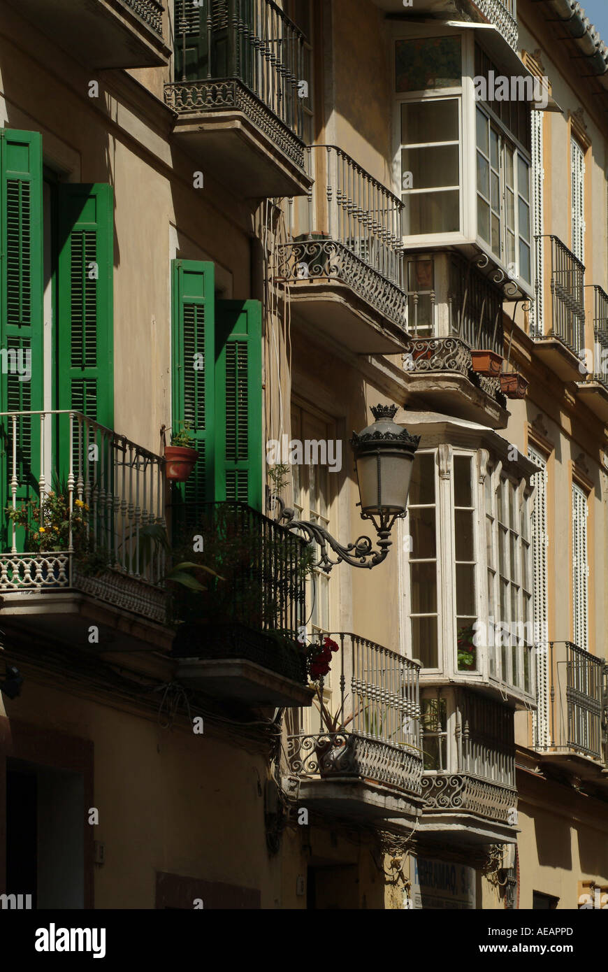 Malaga. Old town. Old houses Stock Photo Alamy