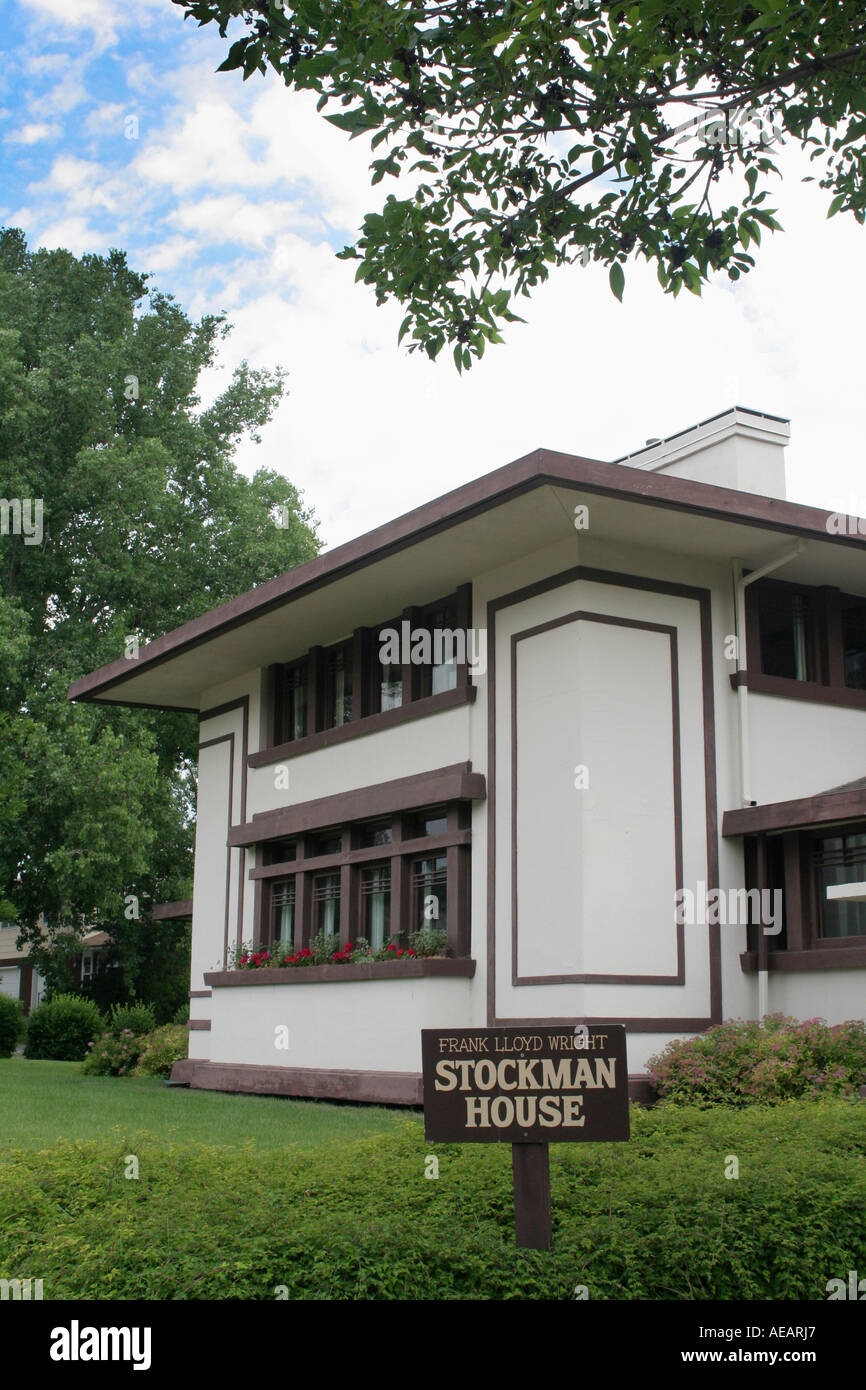 Frank Lloyd Wright Architecture, Stockman house Stock Photo
