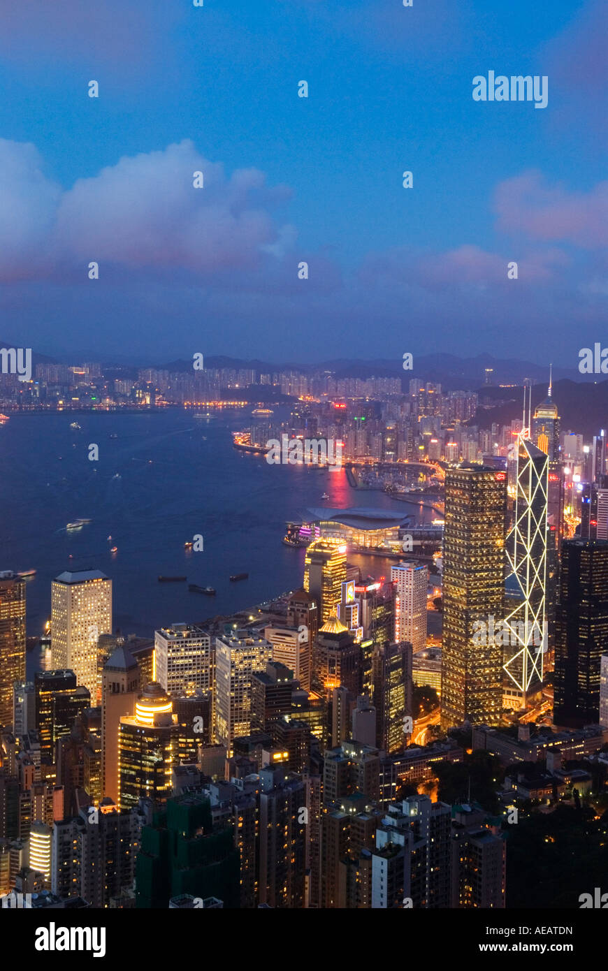 "Hong Kong skyline as seen from the Peak Stock Photo - Alamy