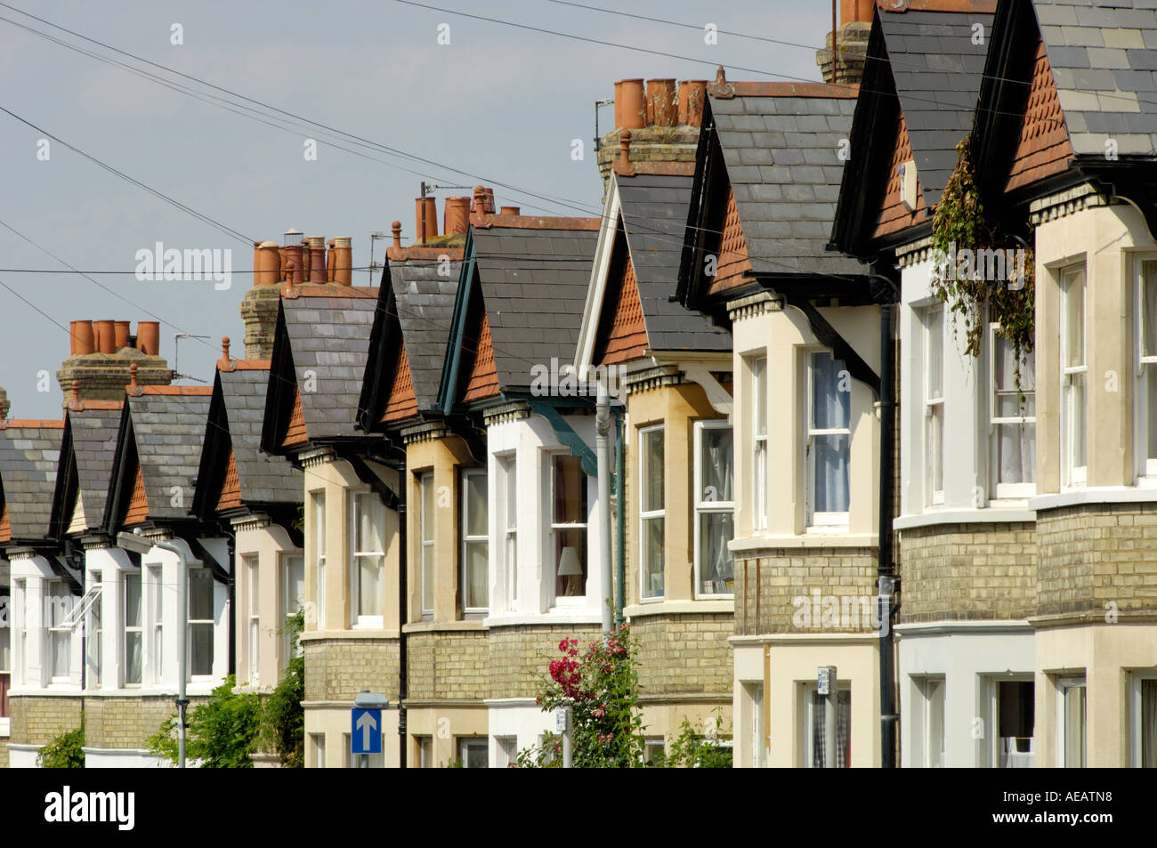 Row of Period Houses in united kingdom Stock Photo