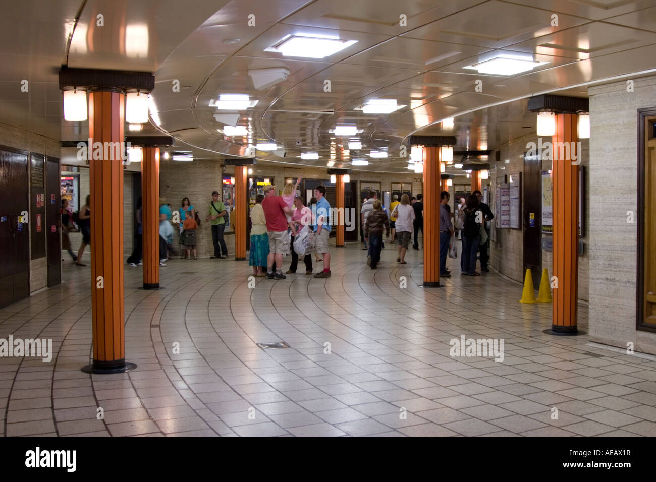 Piccadilly Circus tube station London subsurface booking hall Stock