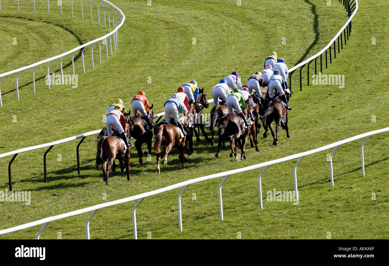 Jockeys in The National Hunt Festival at Cheltenham Races