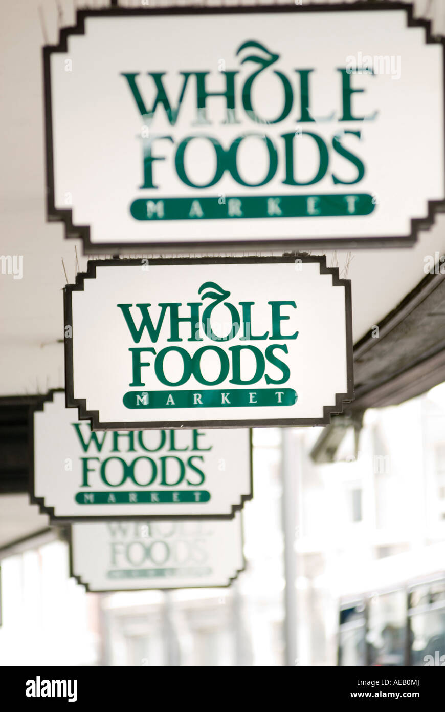 American natural foods supermarket giant Whole Foods Market in Kensington London UK Stock Photo