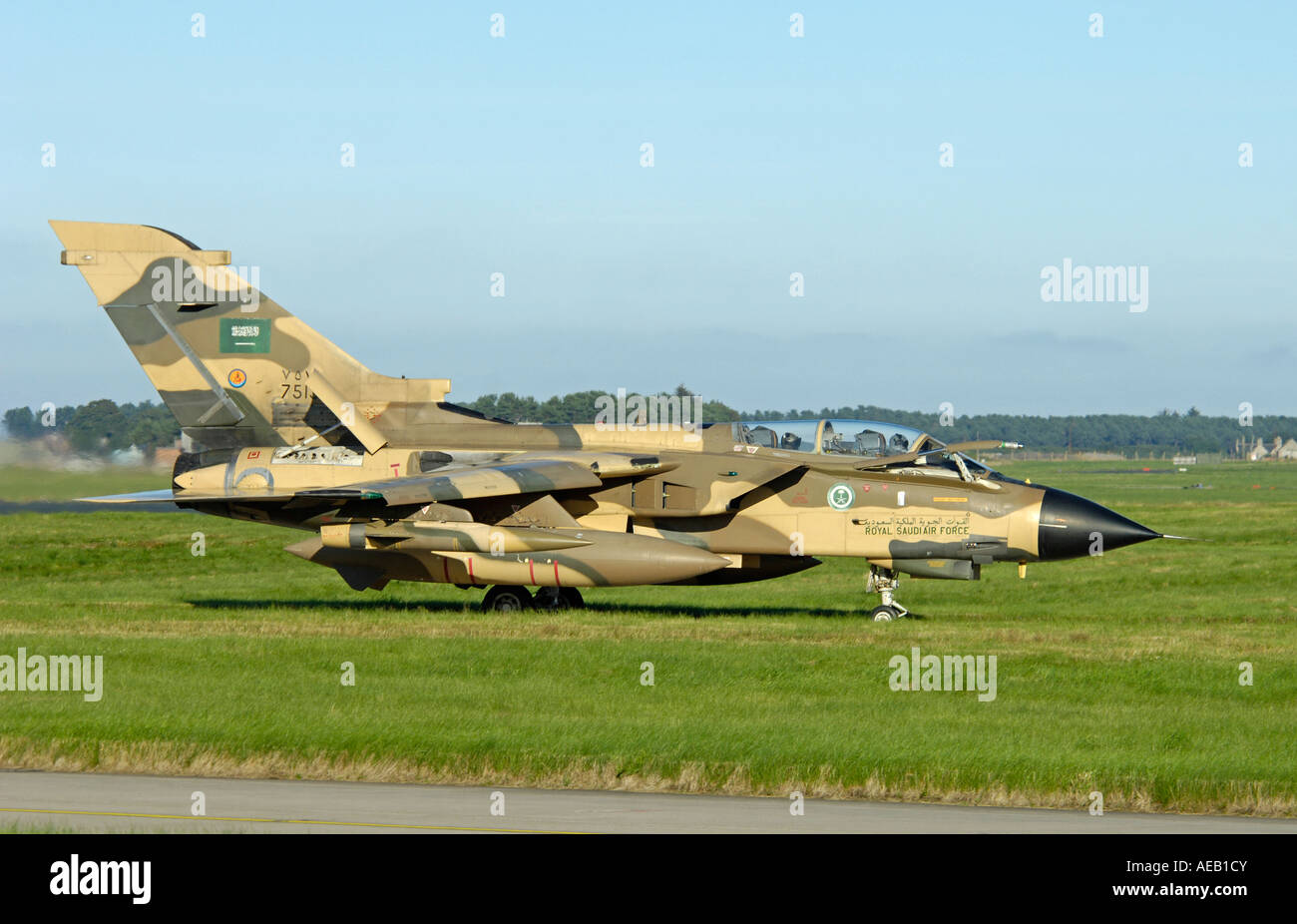 Saudi Royal Airforce GR1 Panavia Tornado IDS Overseas Deployment to RAF Lossiemouth Moray Scotland Stock Photo