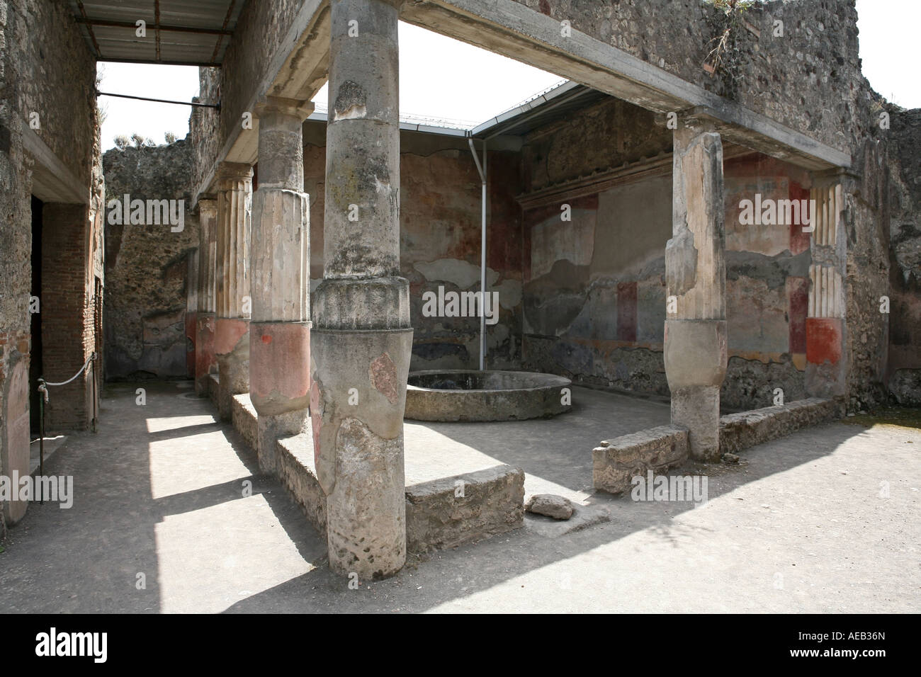 Inside one of the houses in Pompeii Campania Italy Stock Photo Alamy