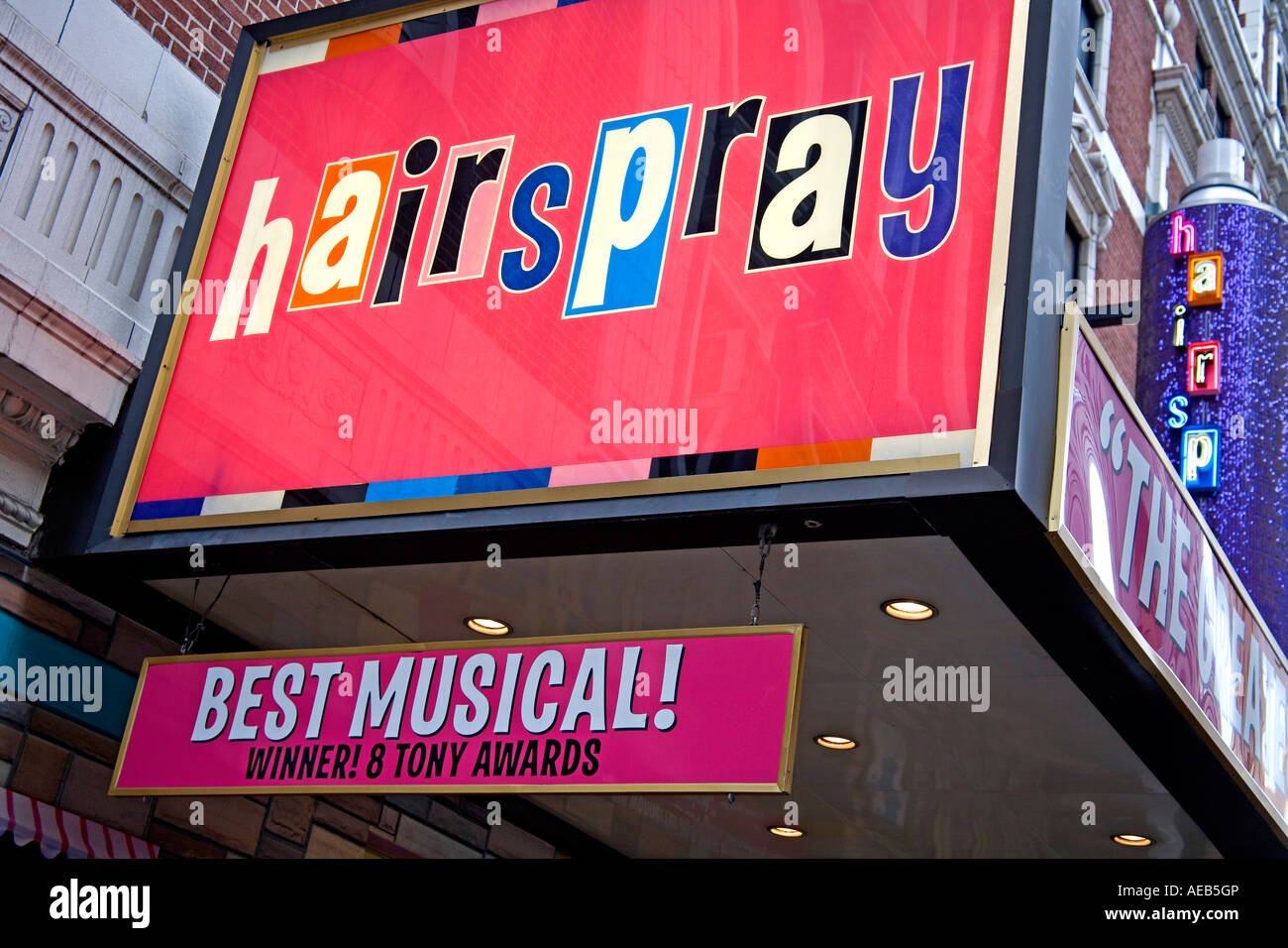Hairspray Musical Theater District New York City New York USA Stock