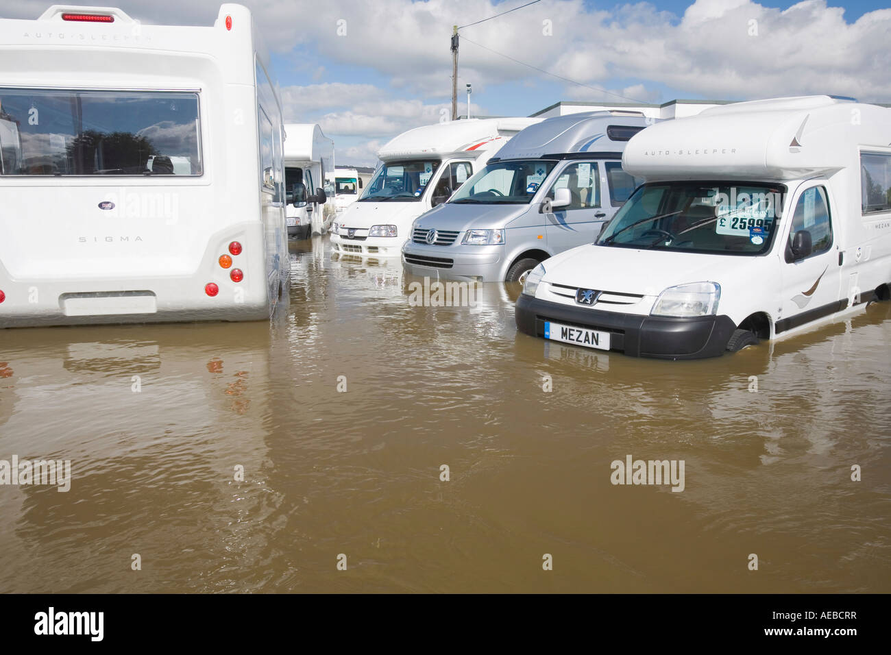 The Tewkesbury floods Stock Photo