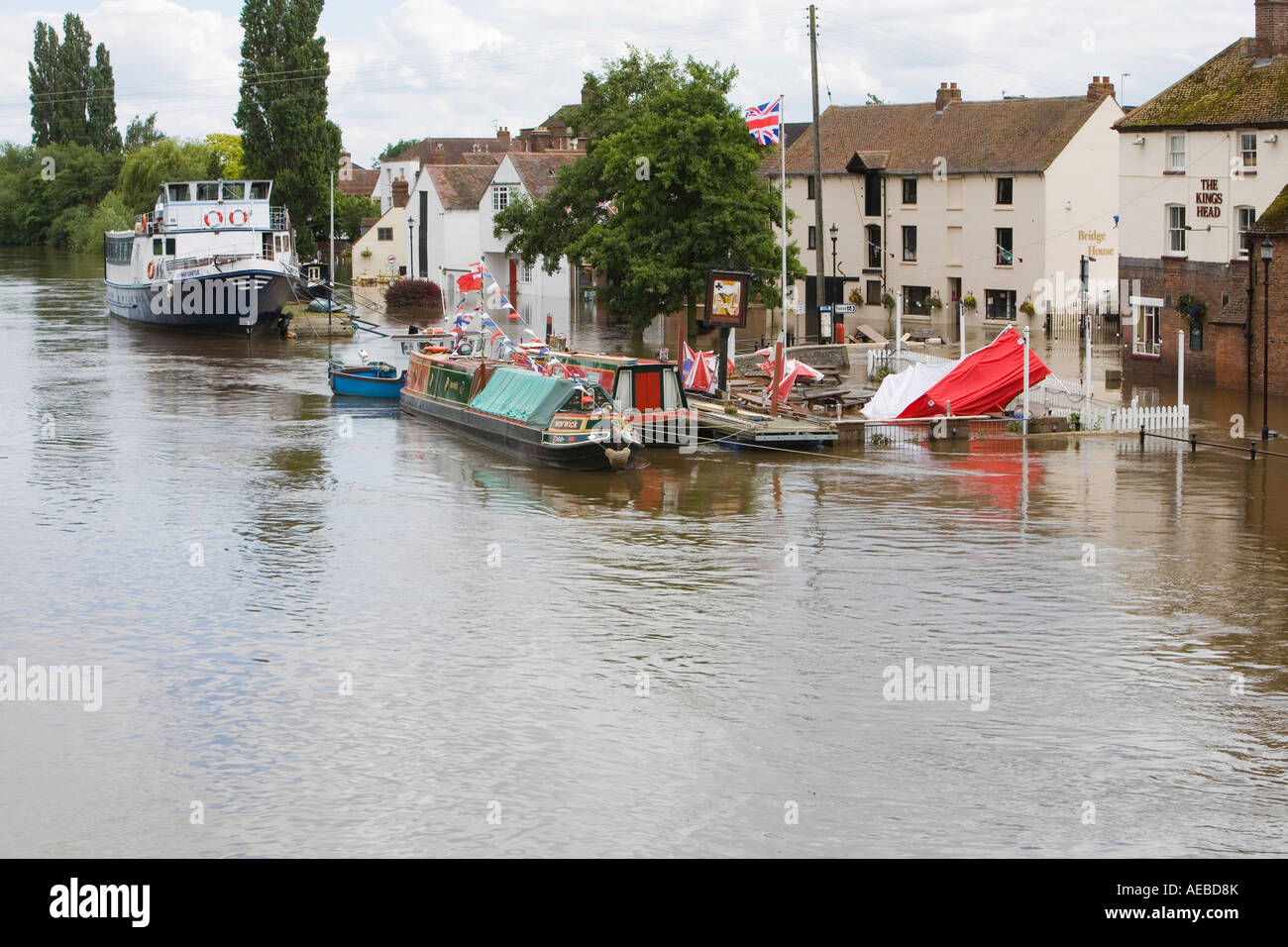 Flooding in Upton Upon Severn Stock Photo Alamy
