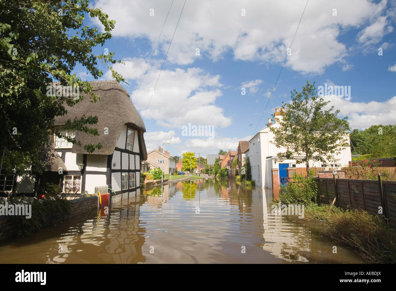 A flooded house in Kempsey near worcester Stock Photo Alamy