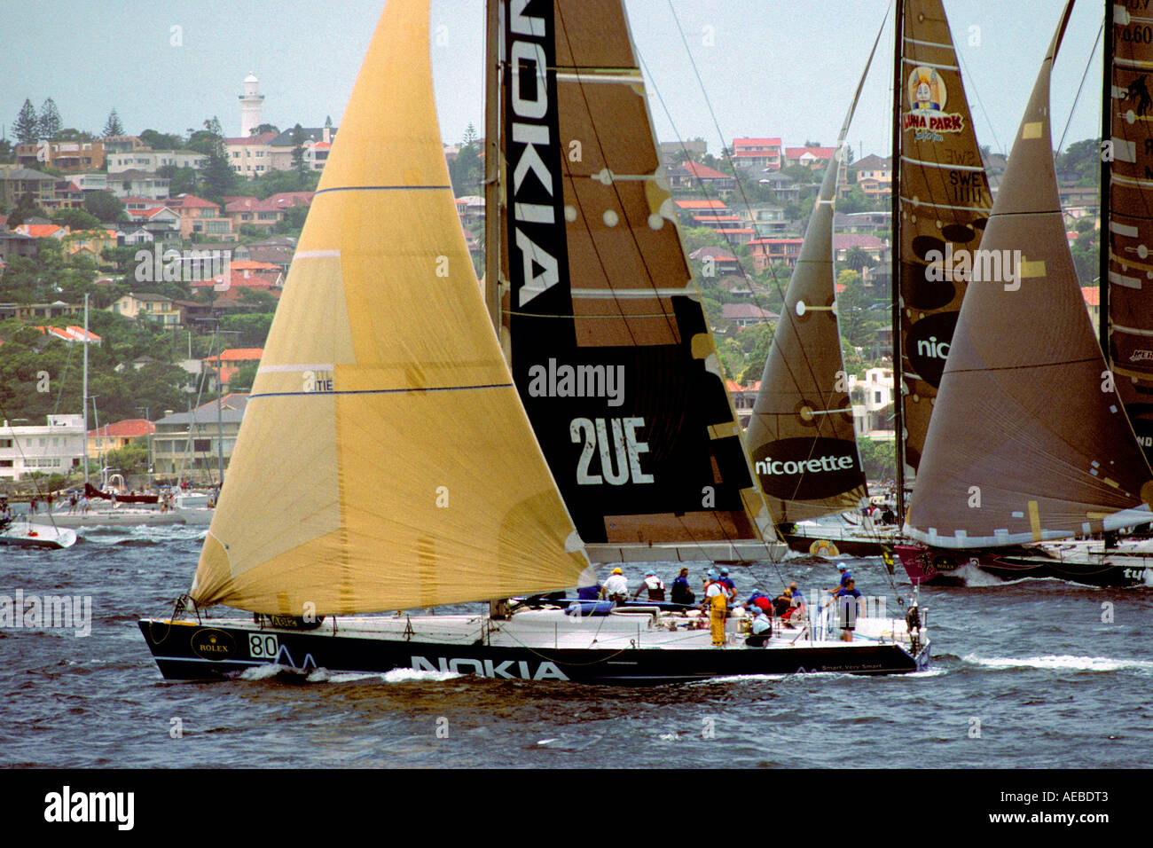Sydney Hobart Yacht Race Sydney Harbour Australia Stock Photo Alamy