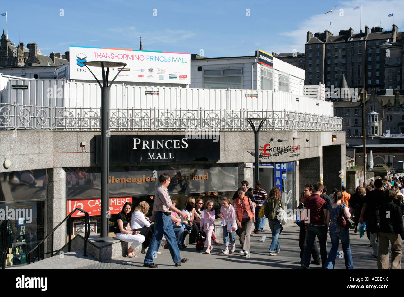 princes street mall edinburgh city centre scotland uk gb Stock Photo