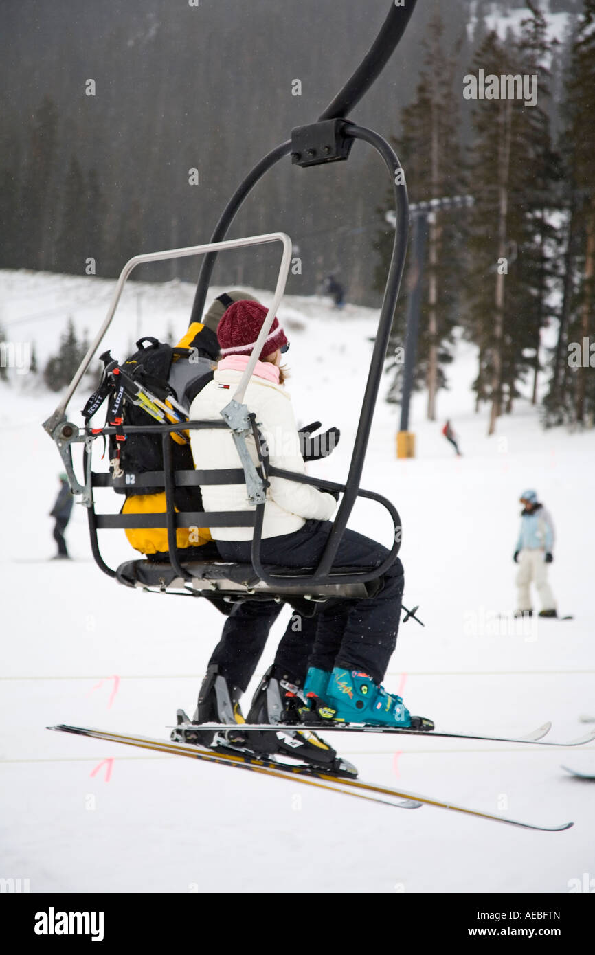 Chair lift at Arapahoe Basin Ski Resort Rocky Mountains Colorado USA Stock Photo Alamy