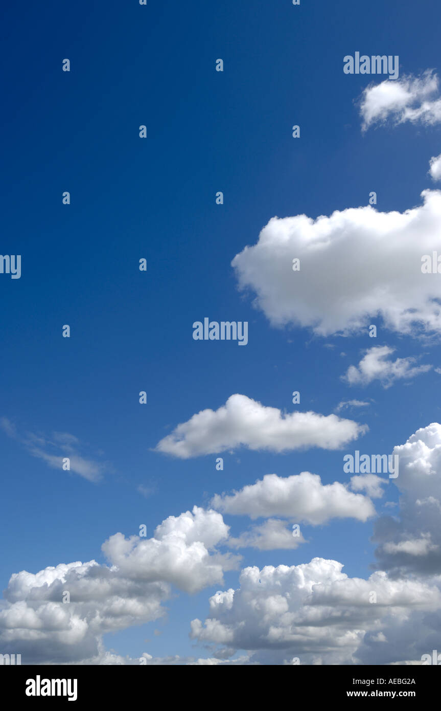 Cumulus cloud formations Stock Photo