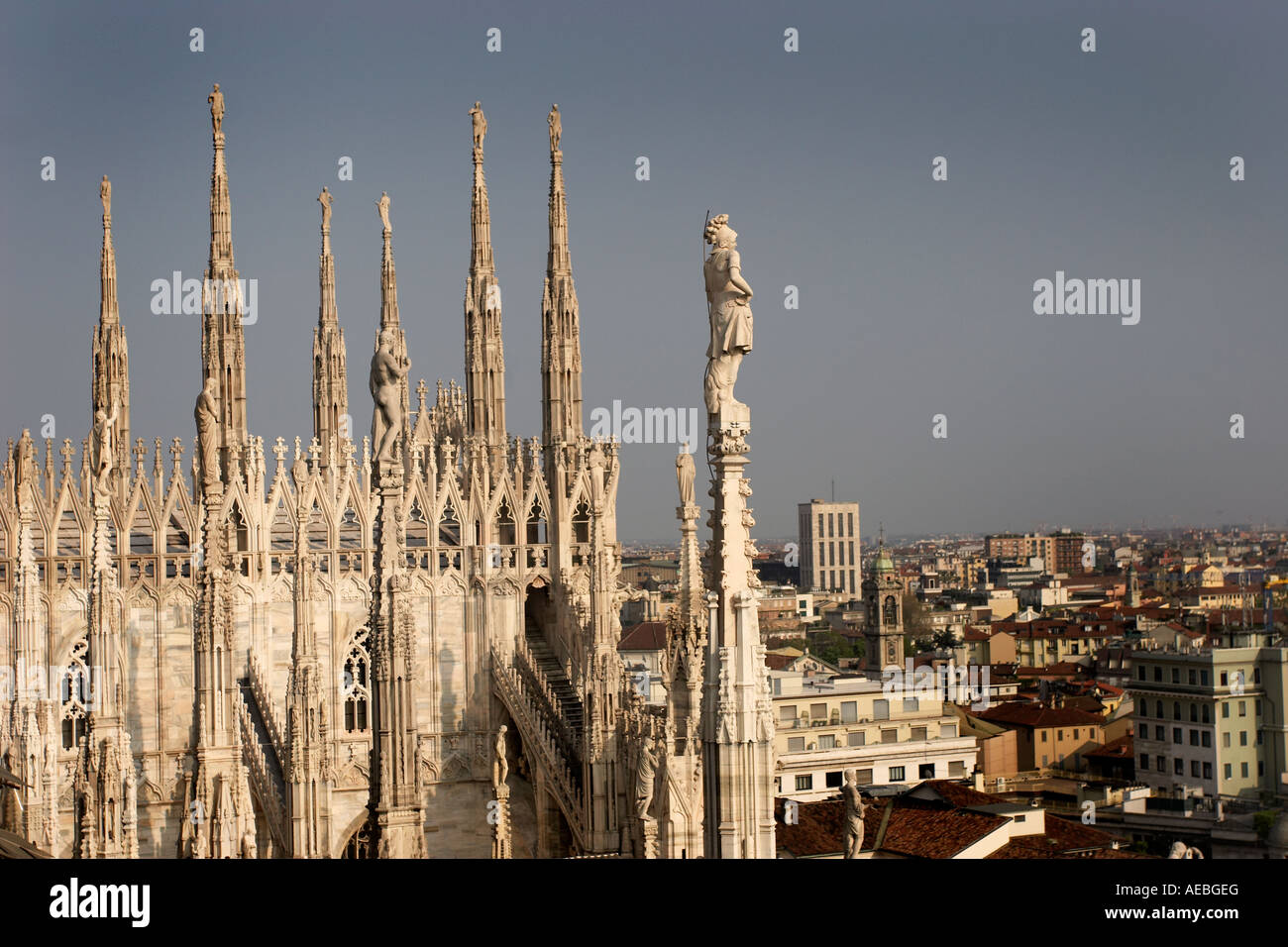 Duomo roof top Statues, Milan, Italy Stock Photo Alamy