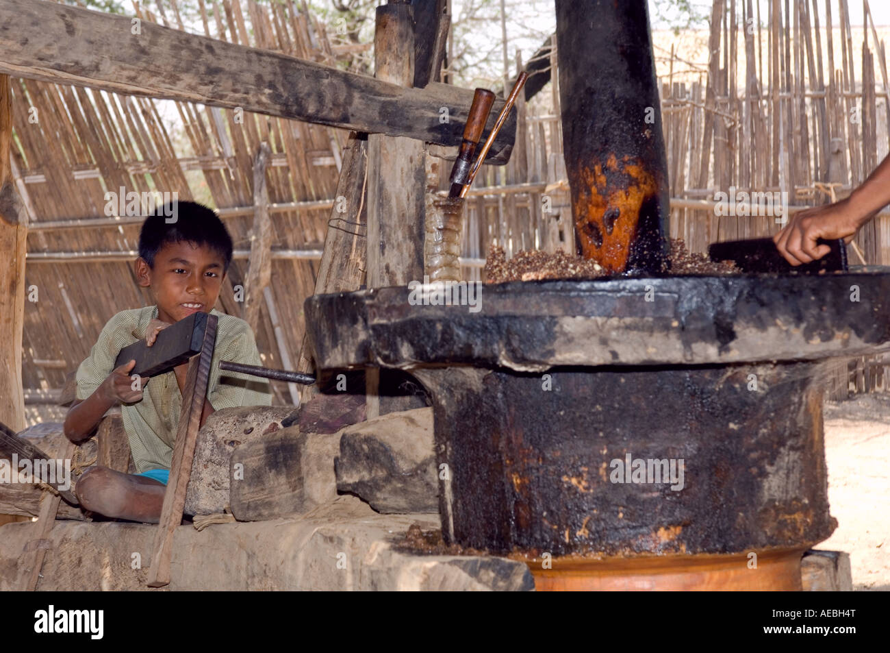 Processing peanuts, crushing the nutspeanut process burma myanmar