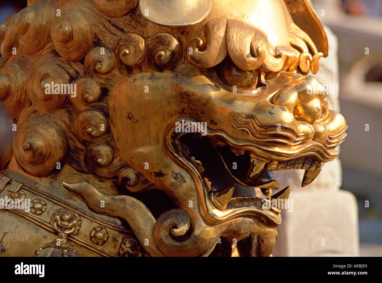 Chinese dragon statue in the Forbidden City Peking China Stock Photo