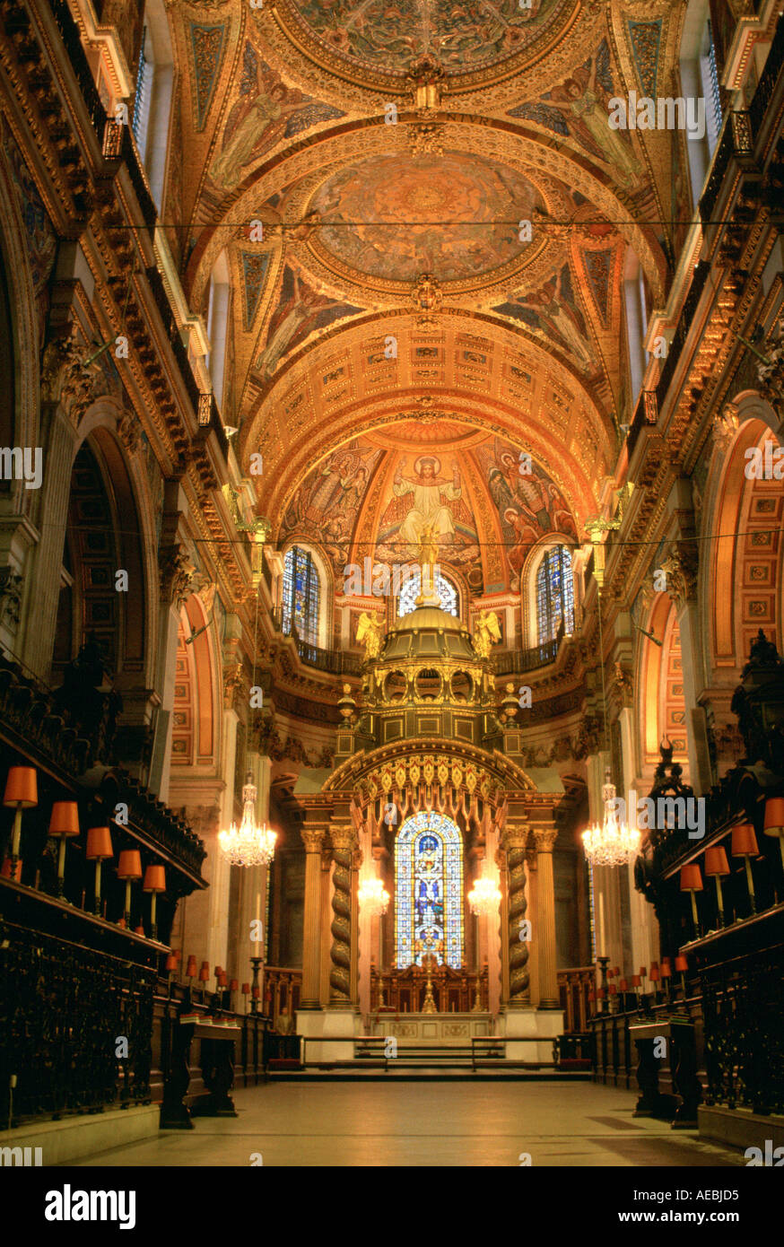 Interior of St Paul s Cathedral which was designed by architect Sir