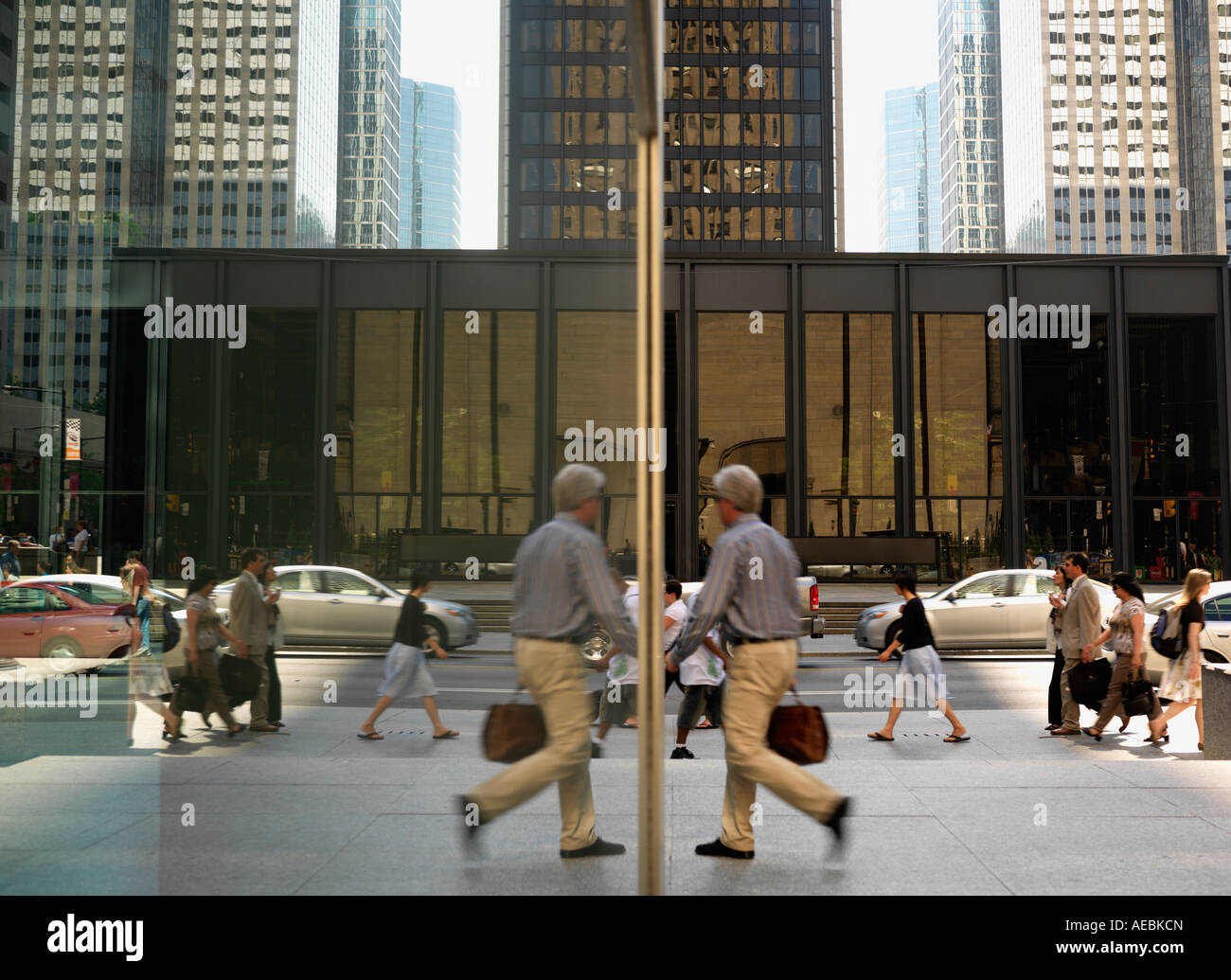 Canada Ontario Toronto pedestrians in the financial district of the city Stock Photo