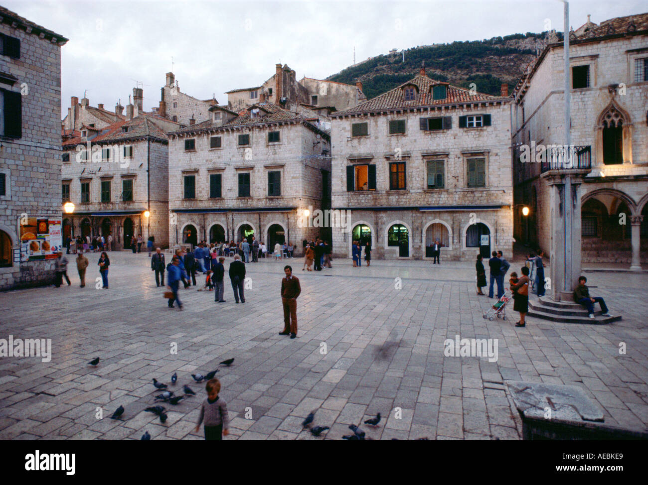 Dubrovnik town square Yugoslavia Stock Photo
