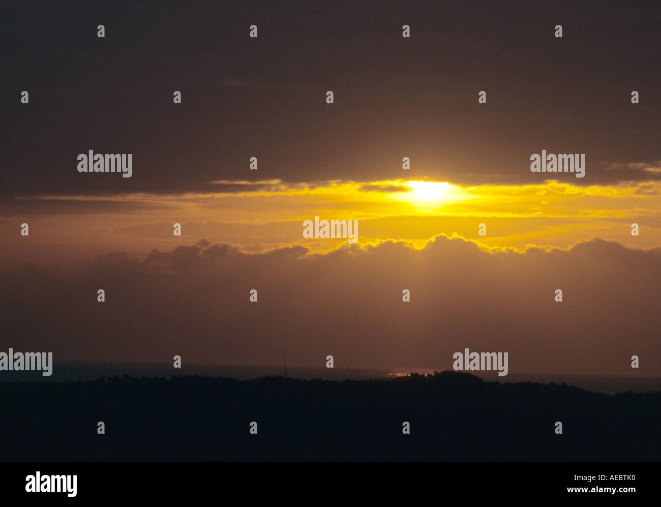 Sunrise Over Benacre Beach in Suffolk Uk Stock Photo
