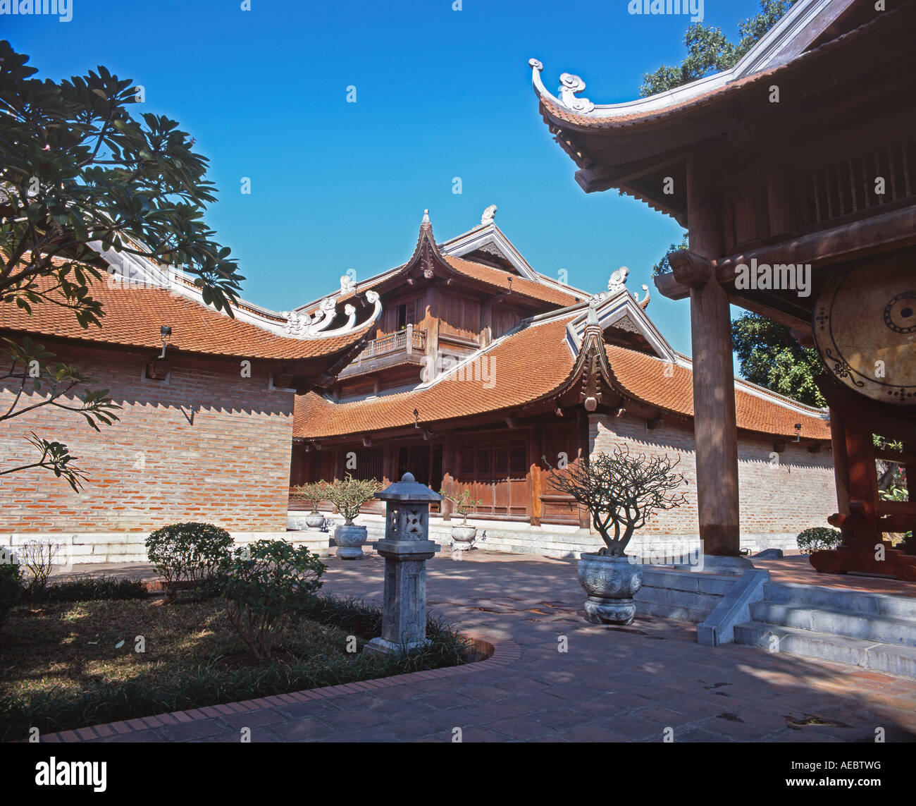 Temple of Literature Hanoi Vietnam Indochina Southeast Asia Stock Photo
