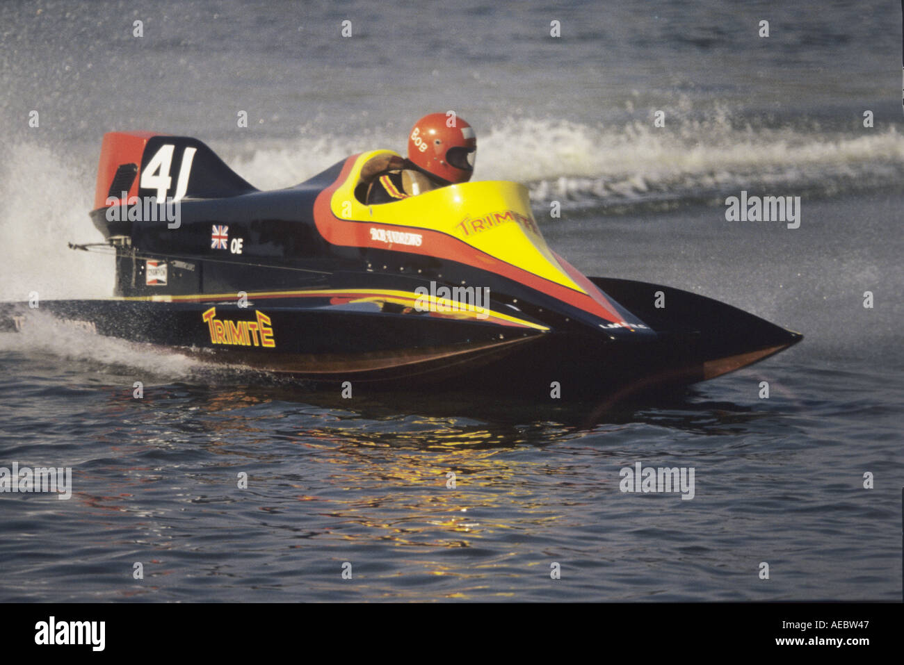 Power boat racing Stock Photo