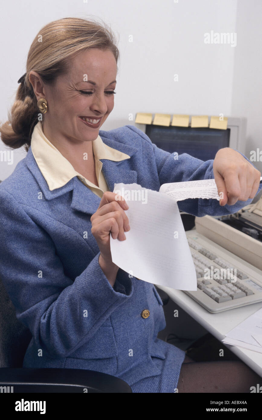 Woman in an office Stock Photo