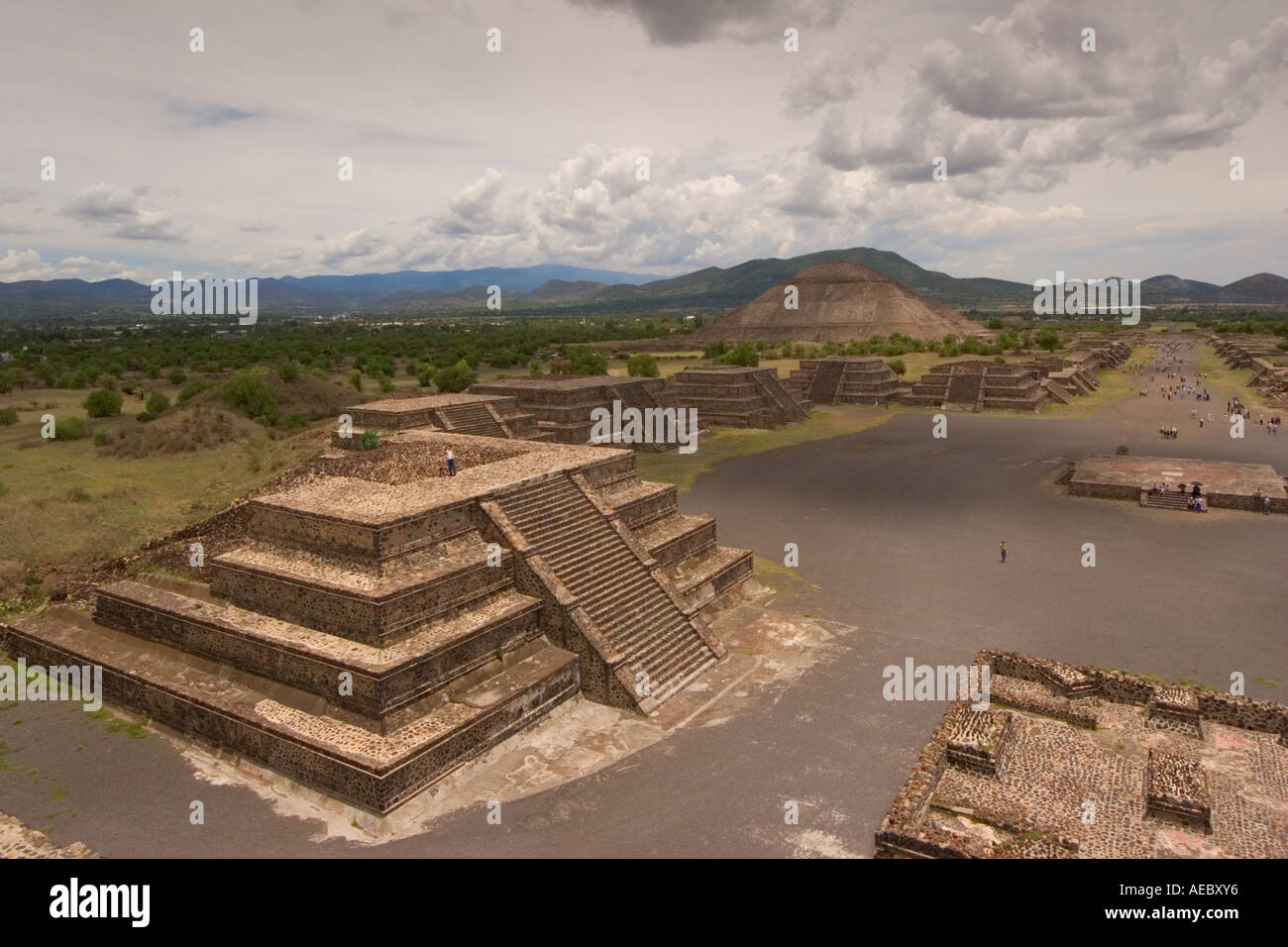 The Moon Plaza (Teotihuacán, Mexico City, Mexico). Place de la Lune (Teotihuacán, Mexico, Mexique). Stock Photo