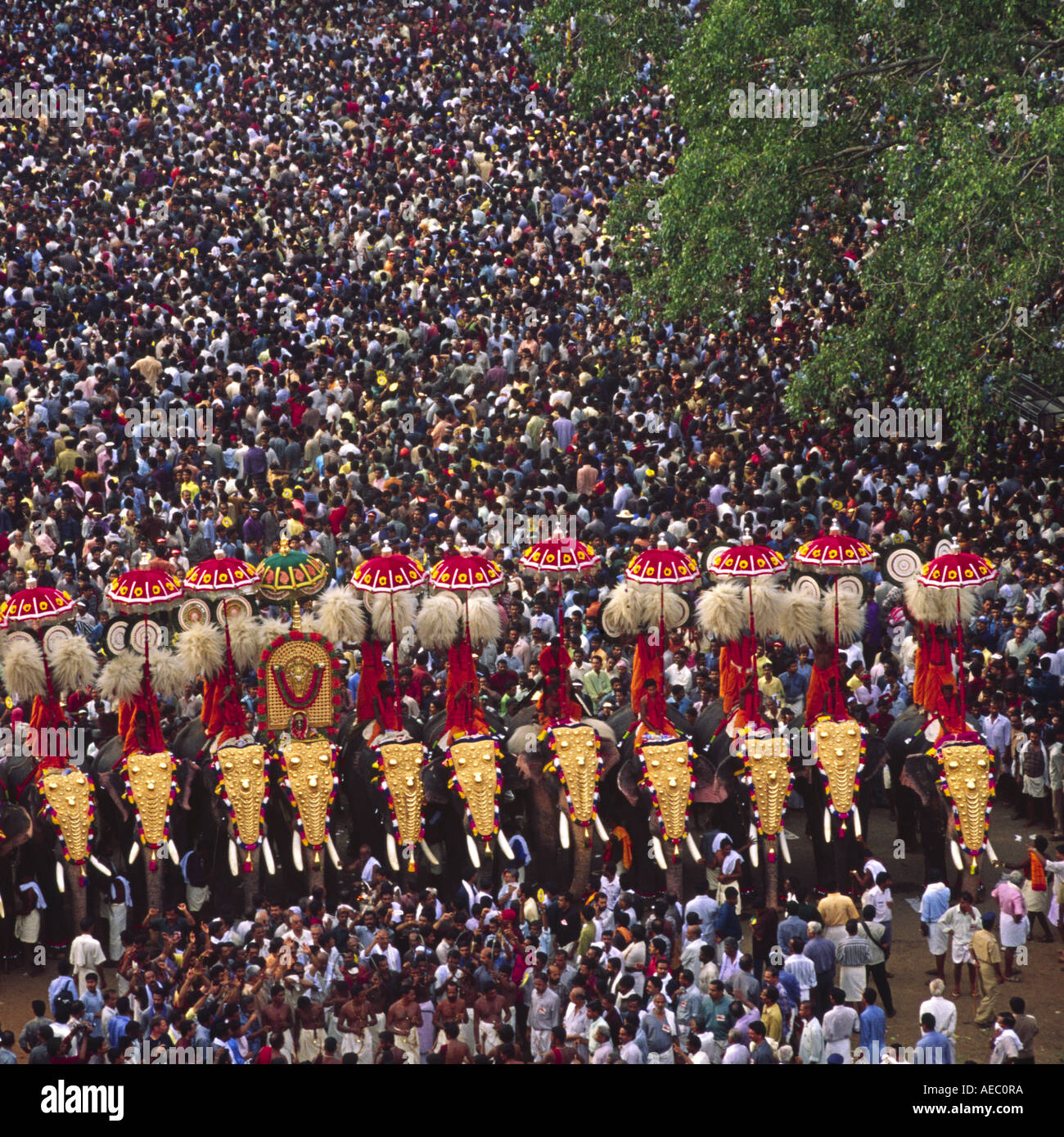 Thrissur Pooram festival of Kerala with famous ‘Kudamattam’ (Exchange
