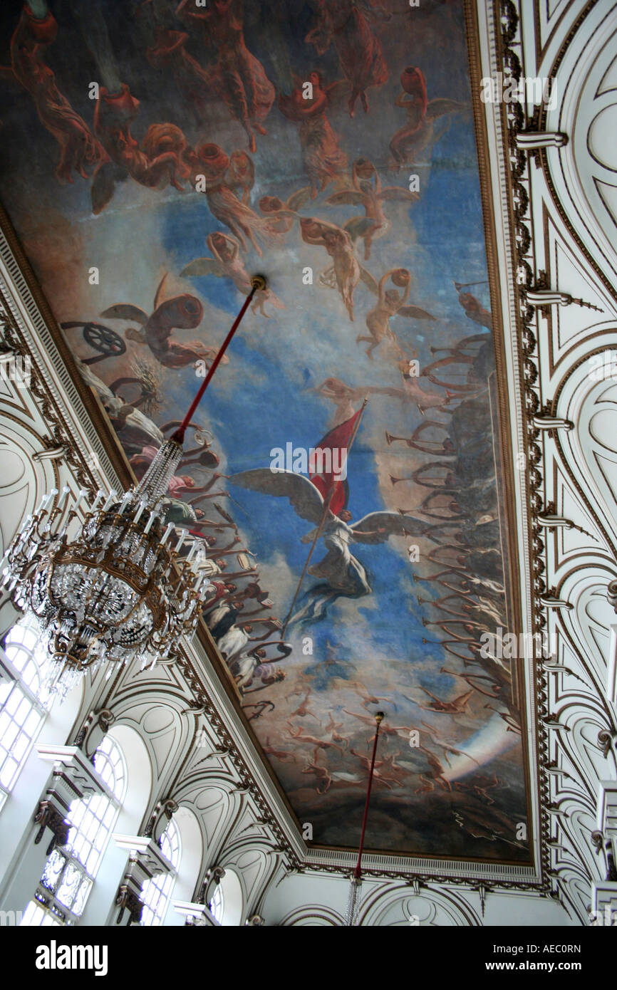 Ceiling Fresco In Hall Of Mirrors Salon Museo De La