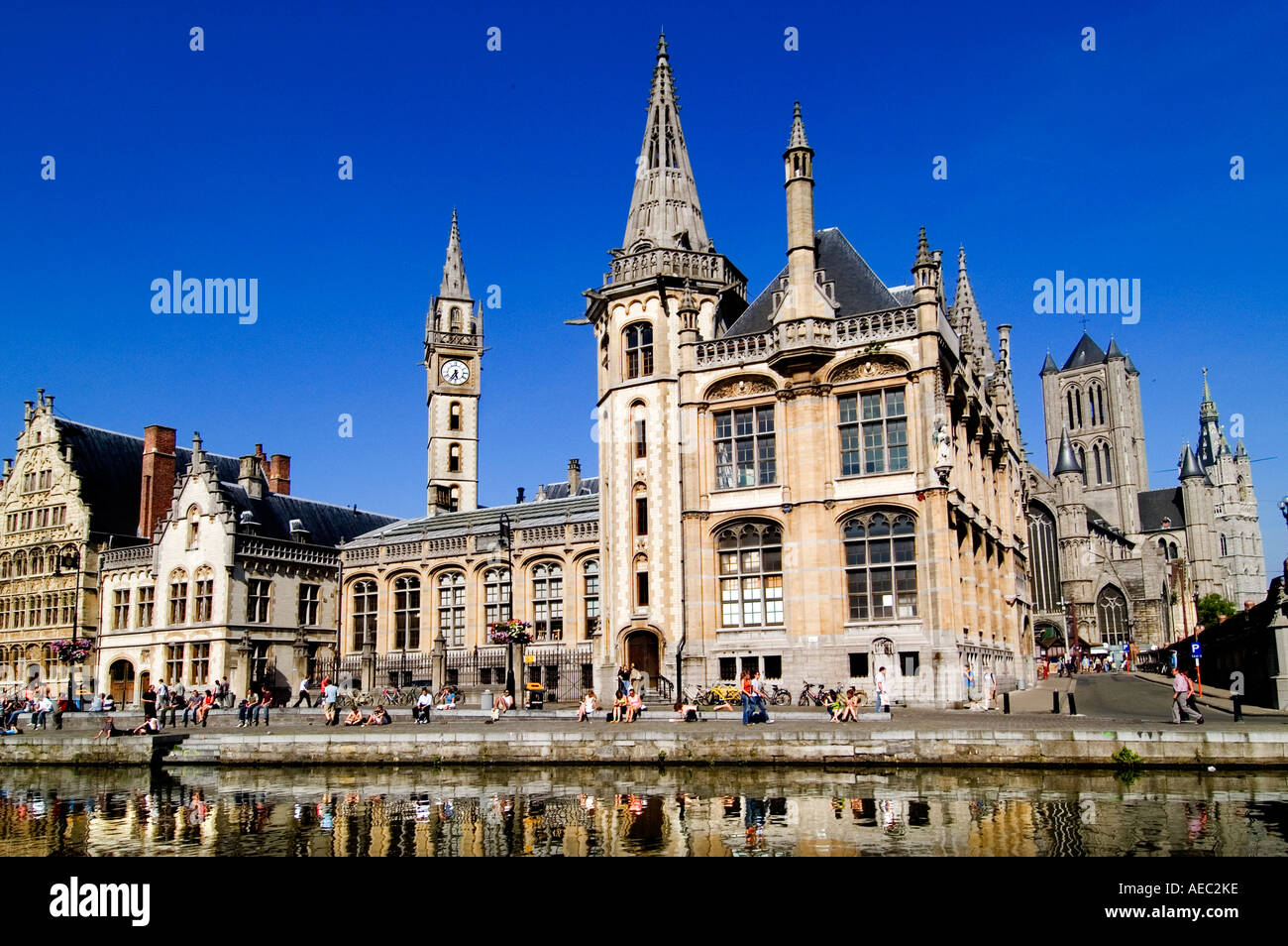Graslei Korenlei Ghent Gent Belgium Belgian