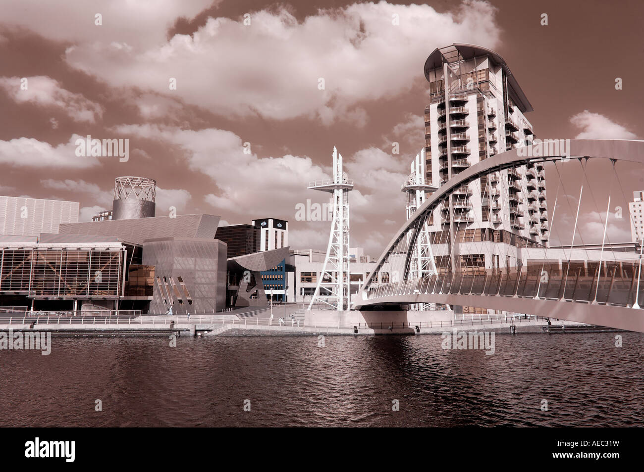 Lowry Bridge, Salford Quays UK Stock Photo Alamy