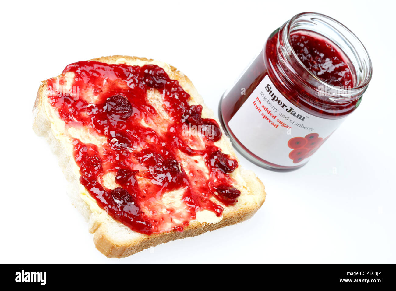 Jam on Toast Stock Photo Alamy