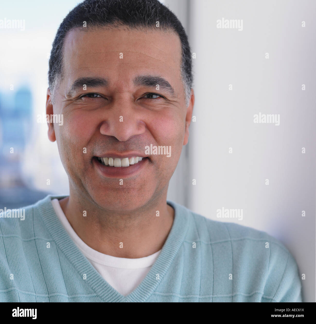 Close up of African man smiling Stock Photo - Alamy