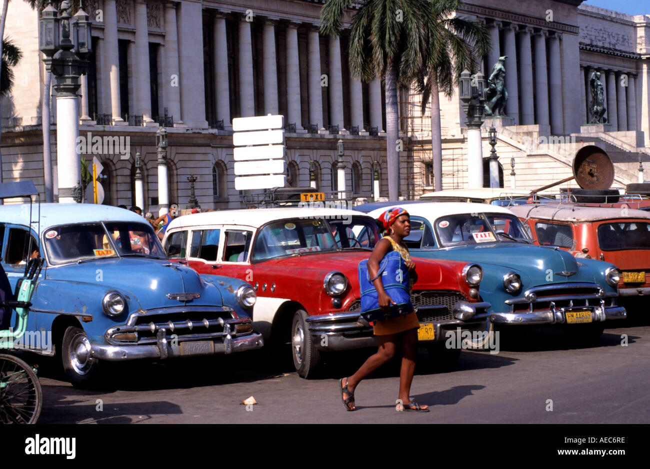 Havana Cars old timer Transport Havana Taxi Classic American Public Transport Vintage Car Stock Photo