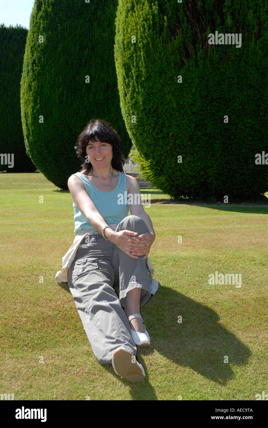 Woman relaxing in the sun hi-res stock photography and images - Alamy