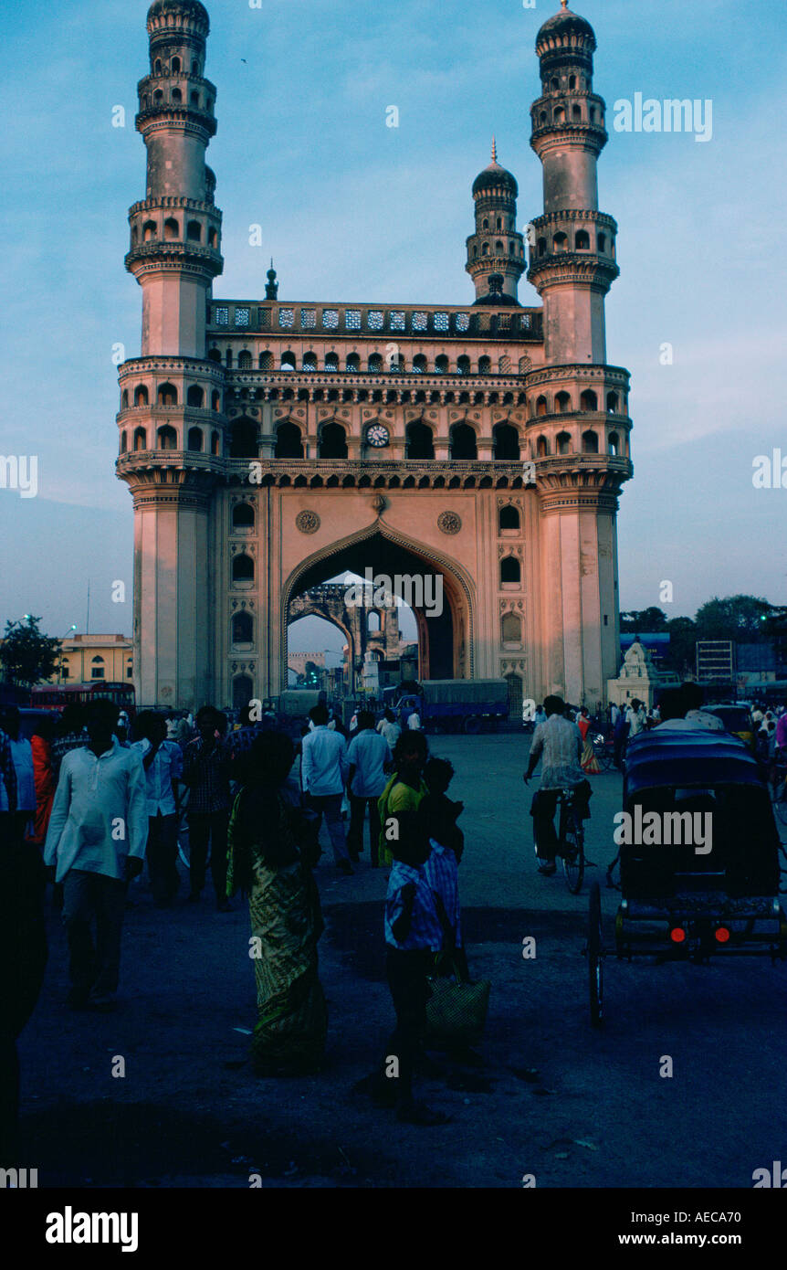 Charminar Gateway at Hyderabad India built in 1591 Stock Photo
