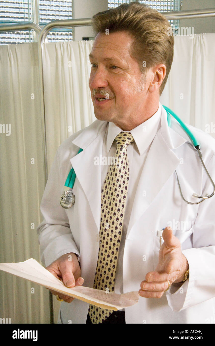 Physician discuss results. Stock Photo