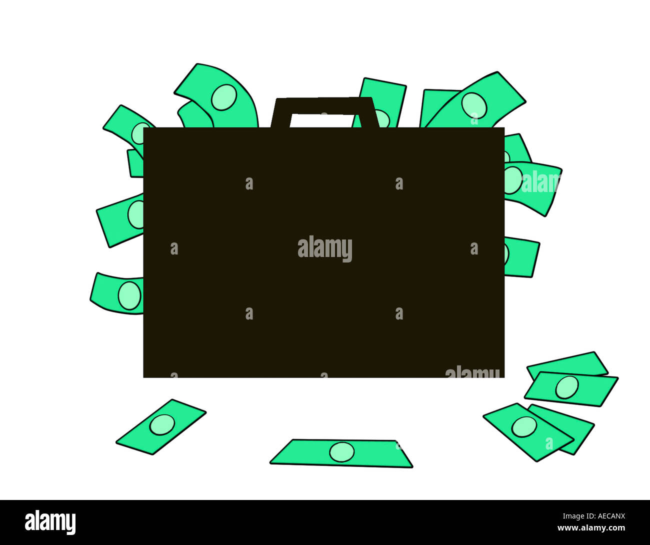 briefcase of money Stock Photo - Alamy