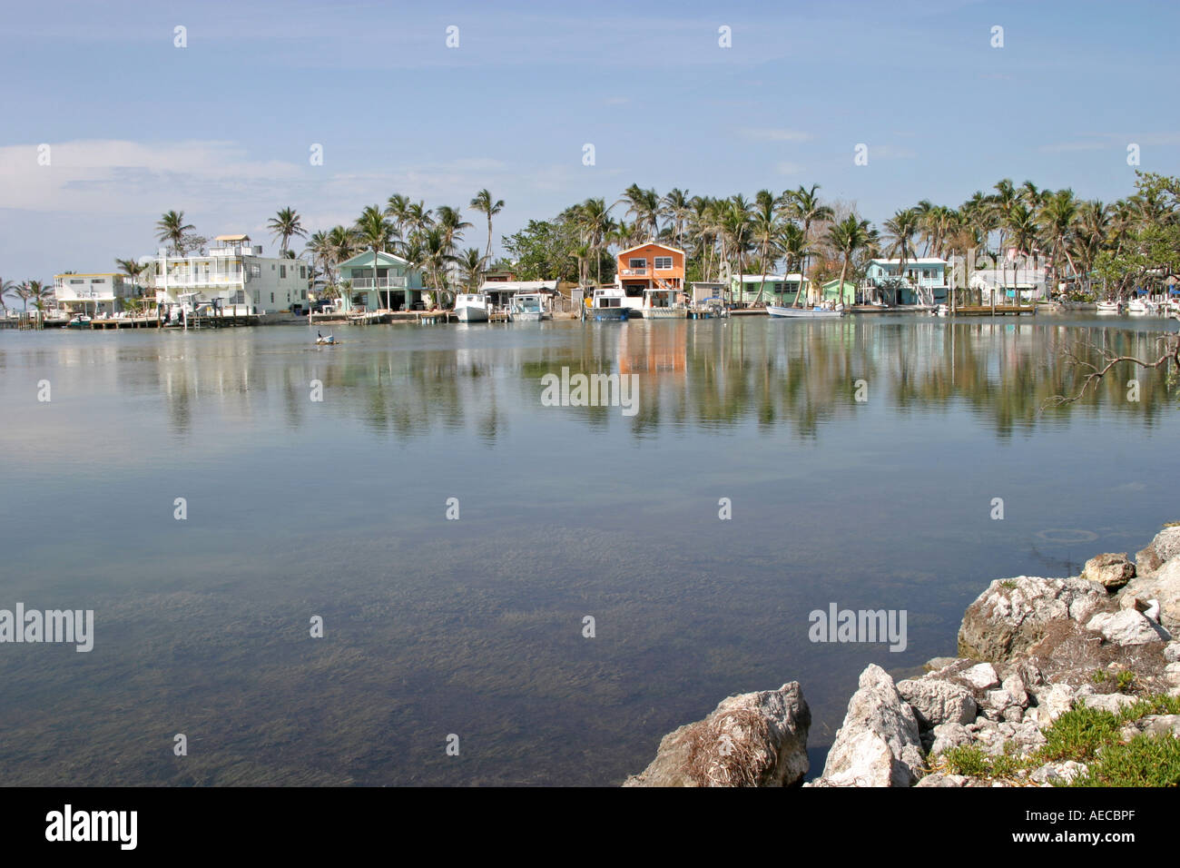 tropical waterfront houses Stock Photo - Alamy - Waterfront Tropical Property Decorations