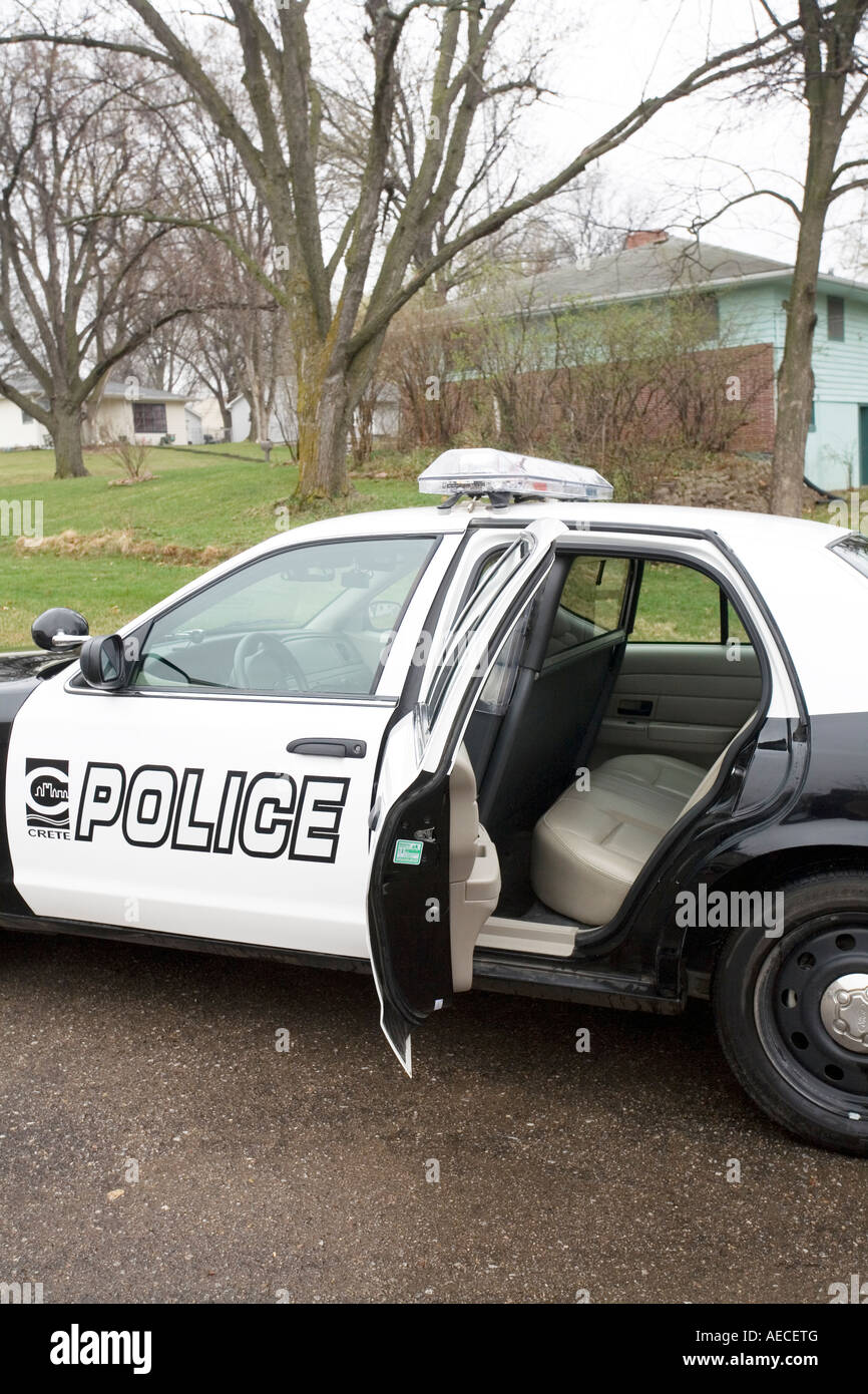 Ford Crown Victoria Police Interceptor police vehicle Crete Police Department Nebraska USA Stock Photo