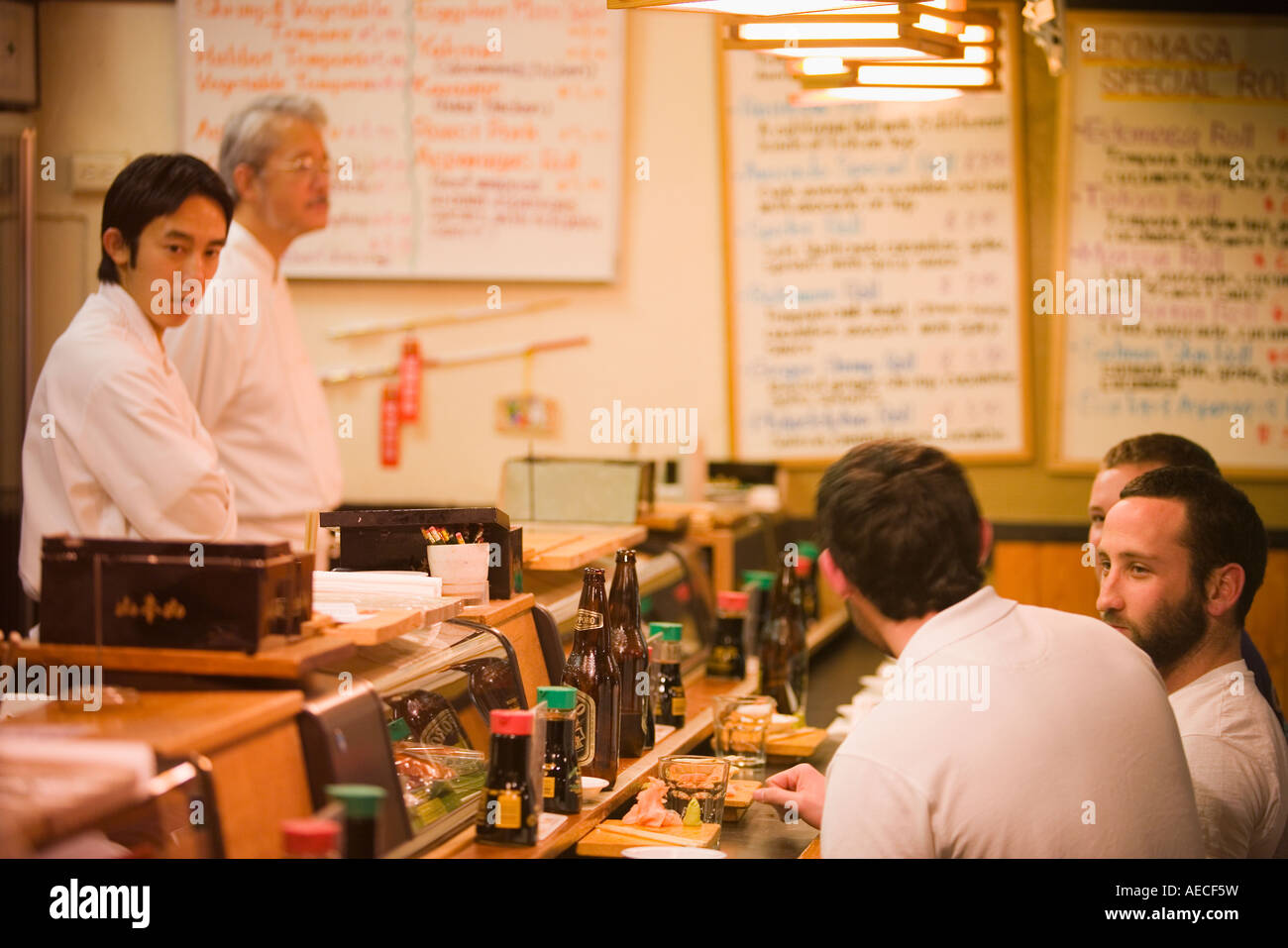 Japanese Sushi Bar Edomasa Restaurant Santa Barbara California Stock Photo